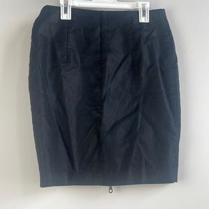Leather/denim miniskirt zipper top to bottom great for date or interviews